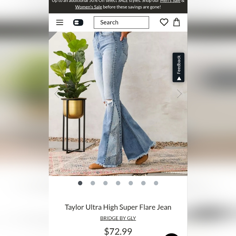 Women's Buckle Flares.